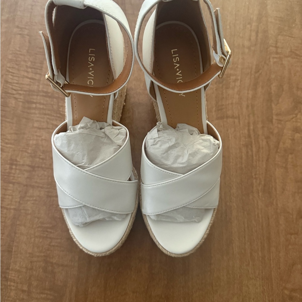 Lisavic White Espadrille Sandals for Women